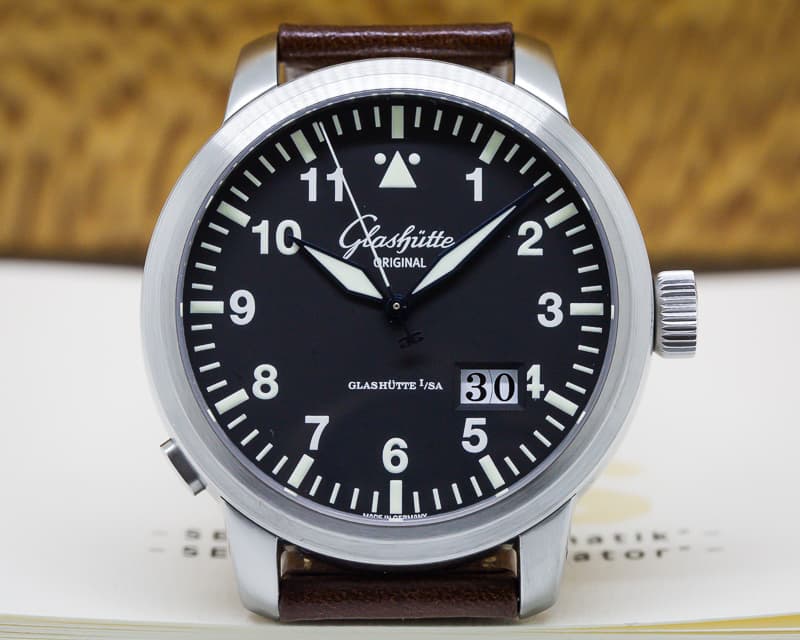 Glashutte Original Senator Navigator Panorama Date SS Black Dial