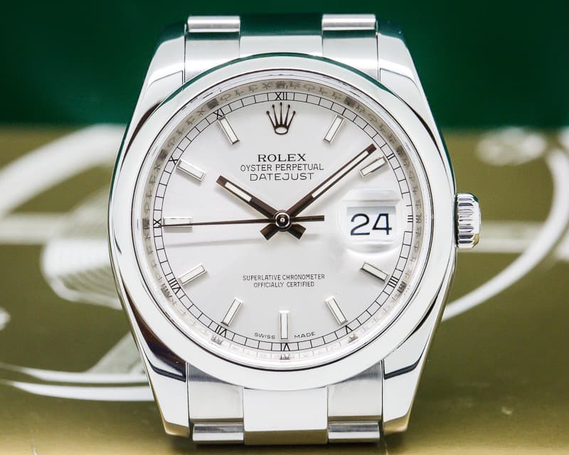 Rolex Datejust Silver Stick Dial SS / SS