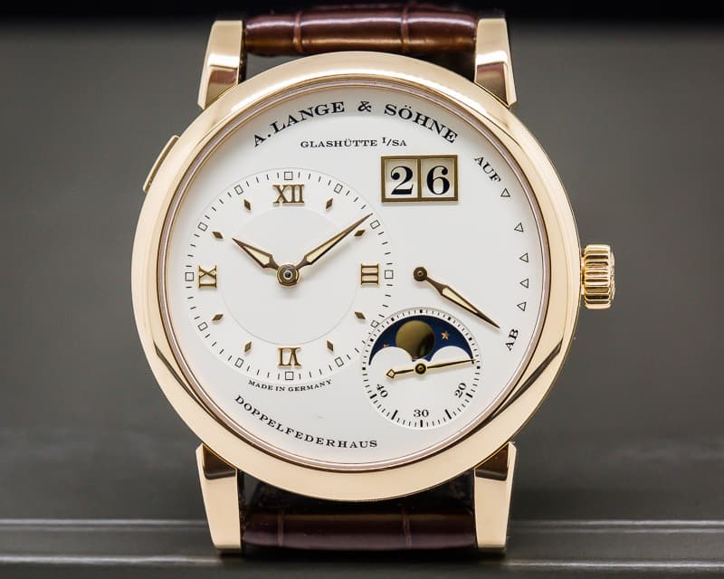 A. Lange and Sohne Lange 1 Moon 18K Rose Gold