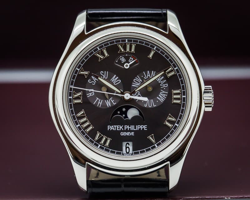 Patek Philippe Annual Calendar Power Reserve Grey Dial Platinum