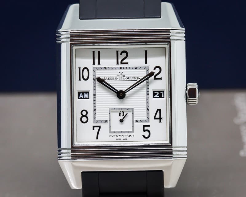 Jaeger LeCoultre Reverso Squadra Hometime SS / Rubber Bracelet