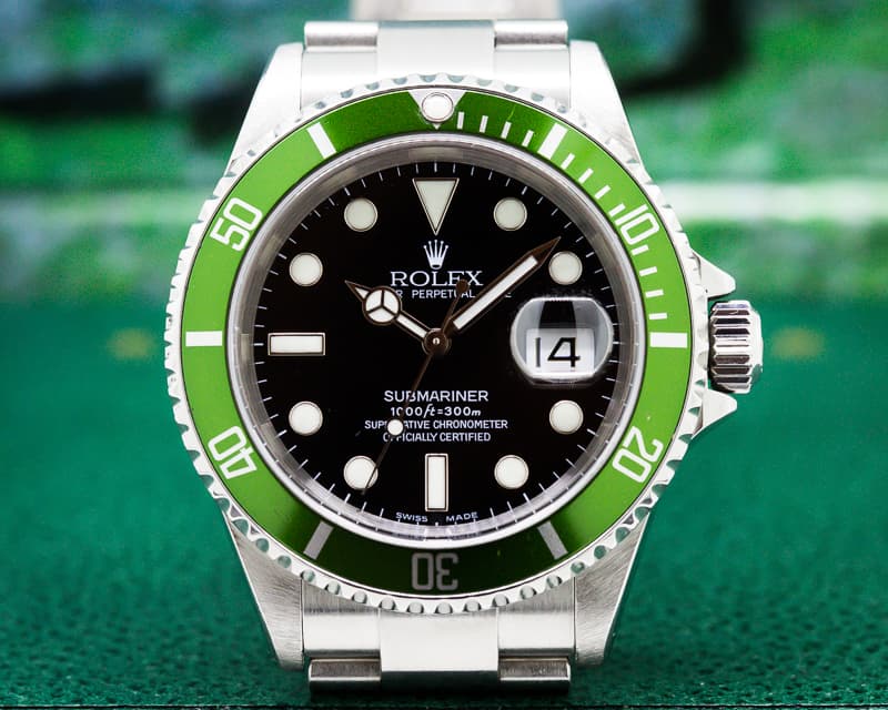 Rolex Submariner 50th Anniversary SS Green Bezel FLAT FOUR