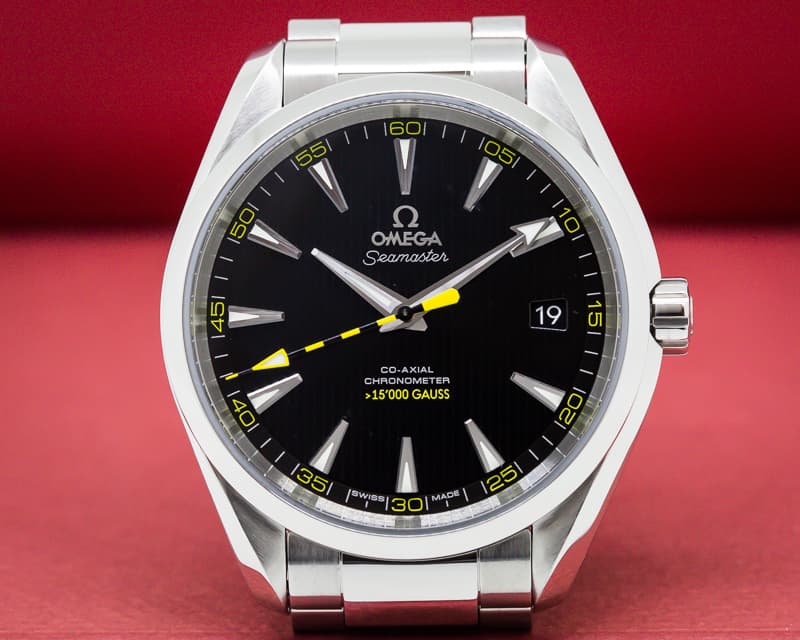Omega Aqua Terra Co-Axial 150M Black Dial SS Strap + Bracelet