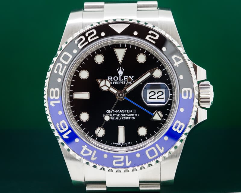 Rolex BLNR GMT Master II Ceramic Black & Blue SS
