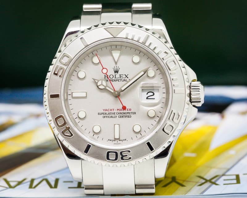 Rolex Yacht Master 16622 SS Platinum Bezel