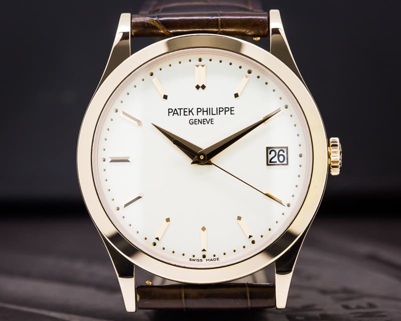 Patek Philippe Calatrava 18K Rose Gold Silver Dial
