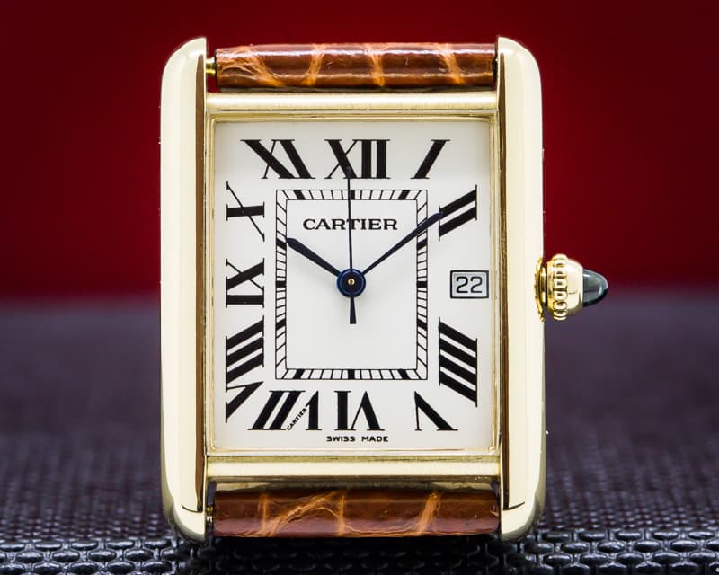 Cartier Tank Louis 18K Yellow Gold Quartz Deployment