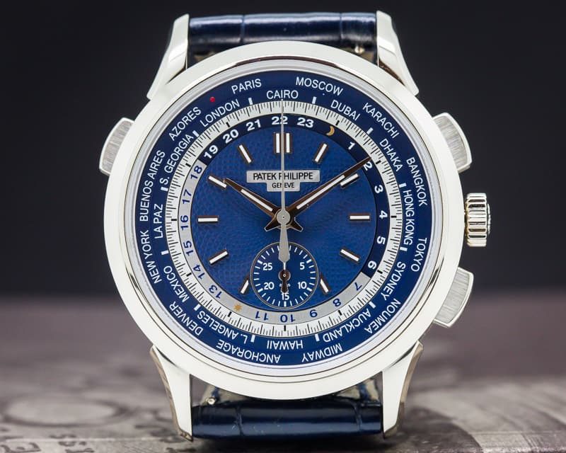 Patek Philippe World Time Chronograph 18k White Gold UNWORN