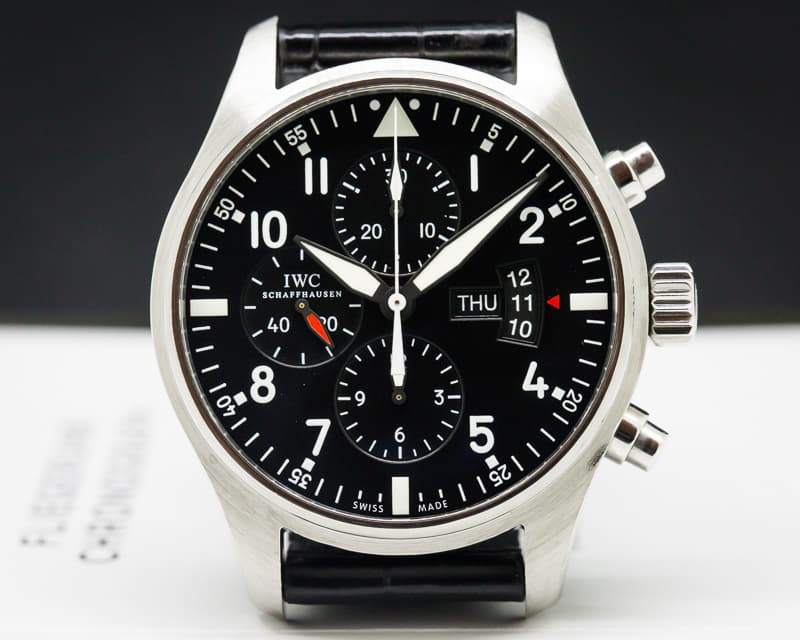 IWC Pilot Chronograph SS Black Dial 43MM