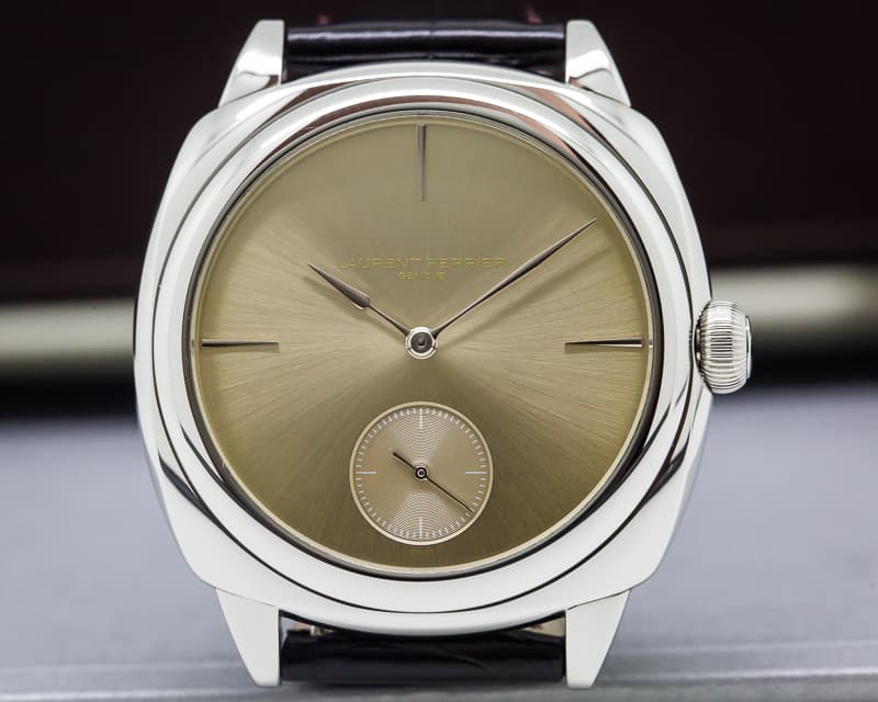 Laurent Ferrier Galet Micro-Rotor Square SS Gold-Toned Sunburst Dial