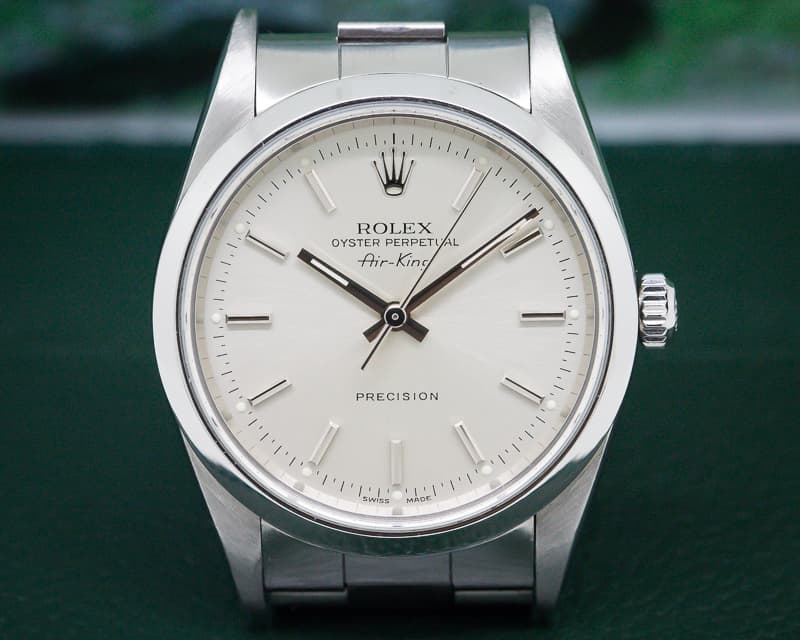 Rolex Oyster Perpetual Air King SS Silver Stick