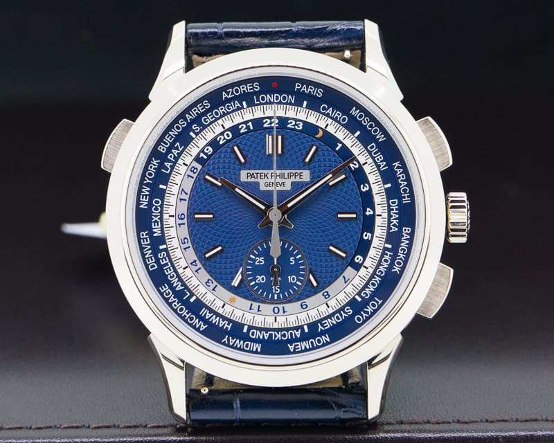 Patek Philippe World Time Chronograph 18k White Gold UNWORN