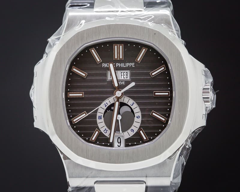 Patek Philippe Nautilus Annual Calendar Moon SS Grey Dial UNWORN