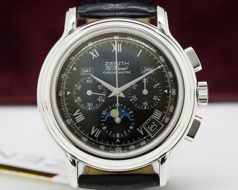 Zenith Chronomaster T El Primero Moon Black Dial SS