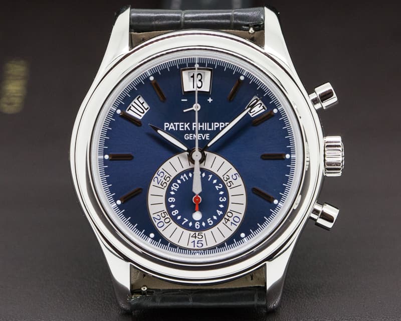 Patek Philippe Annual Calendar Chronograph Platinum Blue Dial