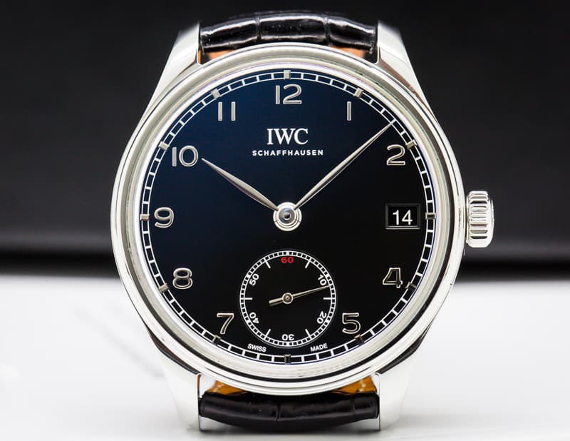 IWC Portuguese Hand Wound Eight Days SS / Black Dial