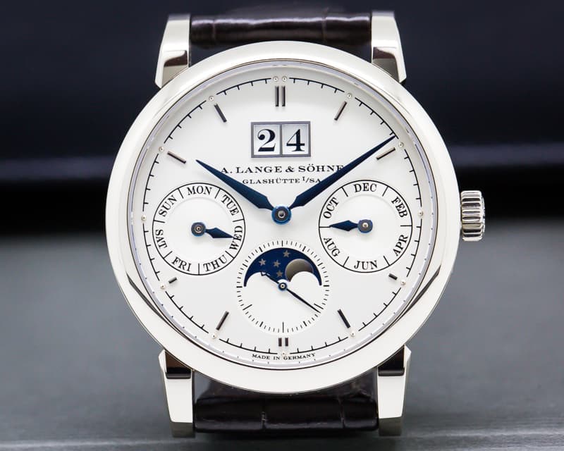 A. Lange and Sohne Saxonia Annual Calendar 18K White Gold
