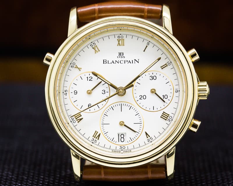 Blancpain Villeret Split Second Chronograph 18K Yellow Gold