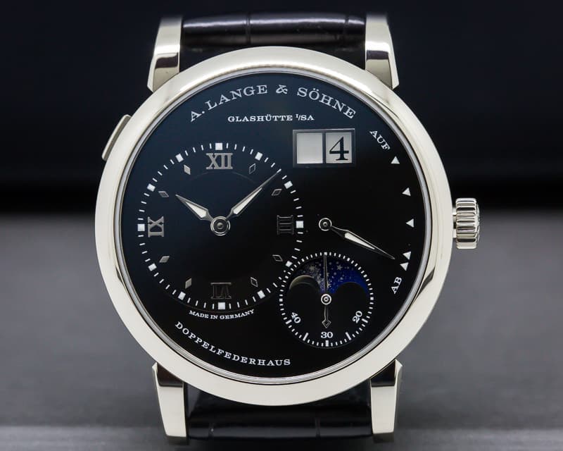 A. Lange and Sohne Lange 1 Moon 18K White Gold Black Dial / Day Night