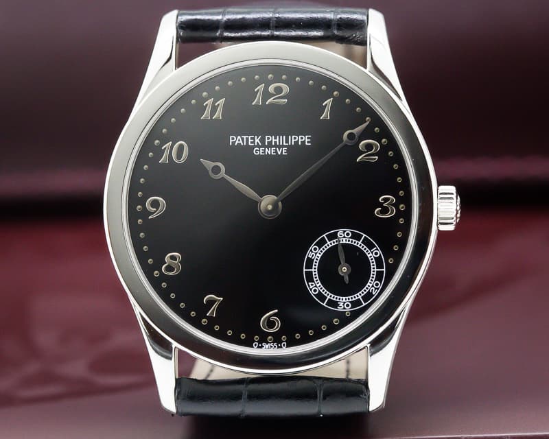 Patek Philippe Calatrava Automatic Black Arabic Dial Platinum