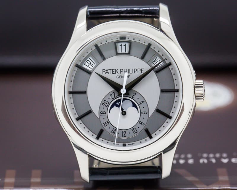Patek Philippe Annual Calendar Silver Dial 18K White Gold