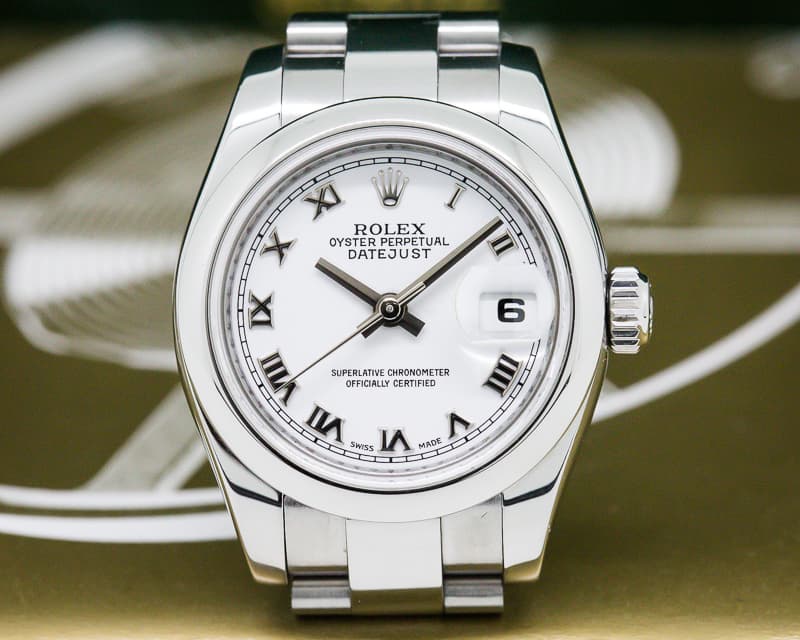 Rolex Oyster Perpetual Ladies Datejust White Roman Dial SS / SS