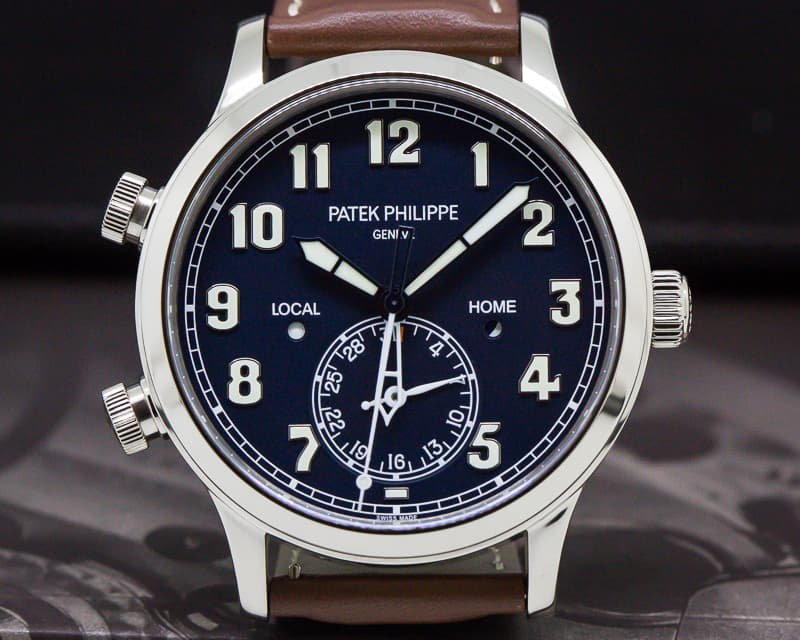 Patek Philippe Calatrava Pilot Travel Time 18k White Gold