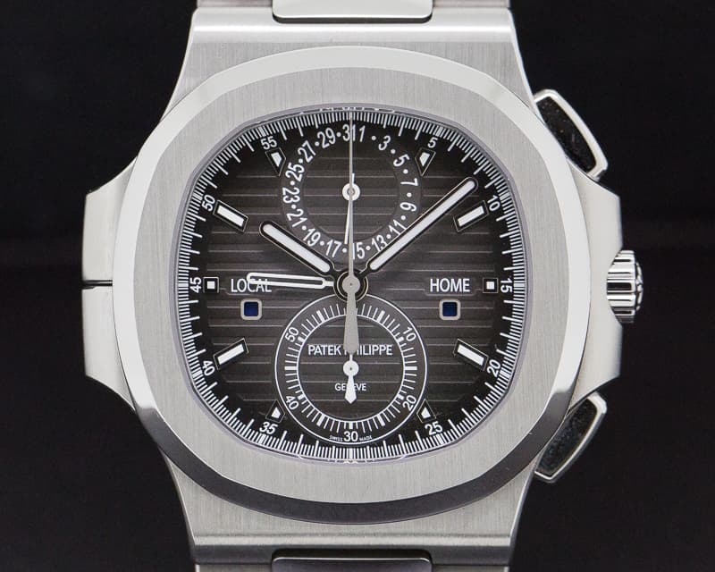 Patek Philippe Nautilus Travel Time Chronograph Grey Dial SS / SS