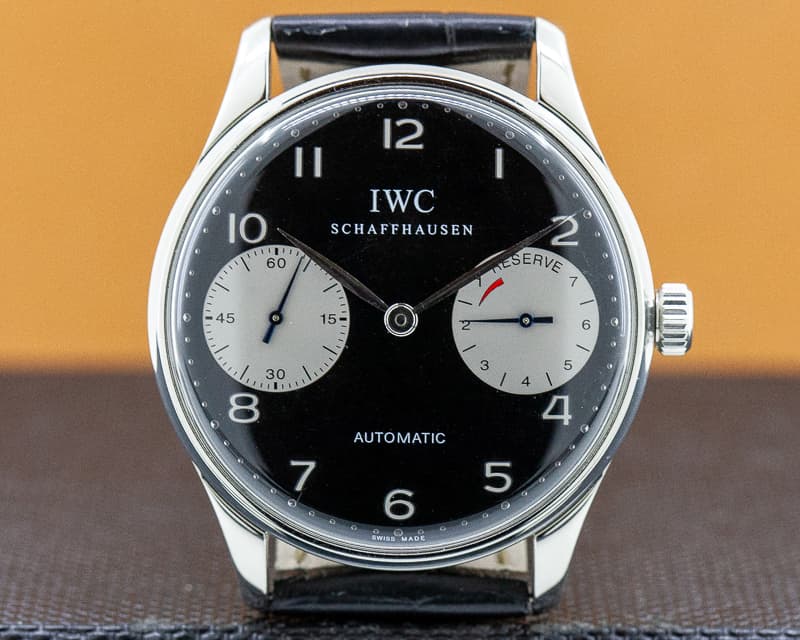 IWC Portuguese 7 Day Automatic SS Black Dial