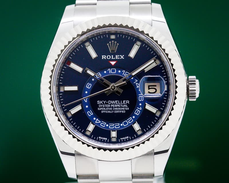 Rolex Sky Dweller Steel Blue SS UNWORN