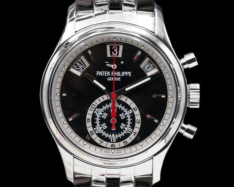 Patek Philippe Annual Calendar Black Dial Chronograph SS DISCONTINUED