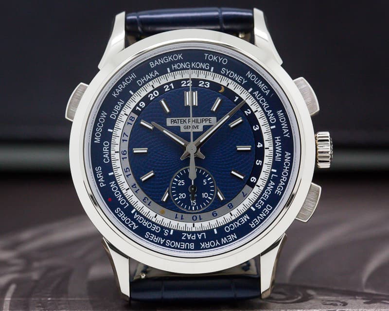 Patek Philippe World Time Chronograph 18k White Gold UNWORN