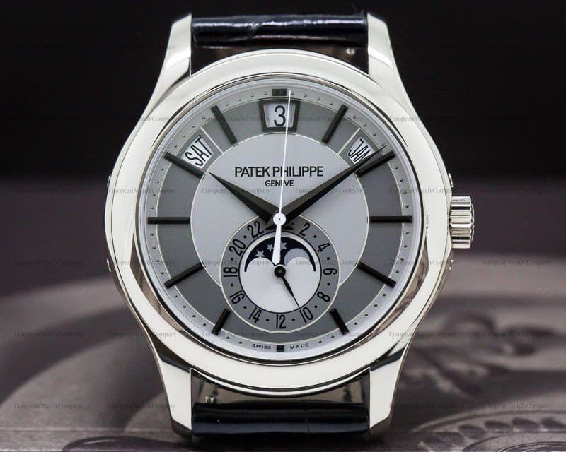 Patek Philippe Annual Calendar Silver Dial 18K White Gold