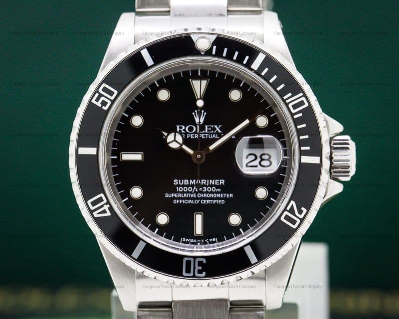 Rolex Submariner SS Black Dial 1989 COMPLETE SET