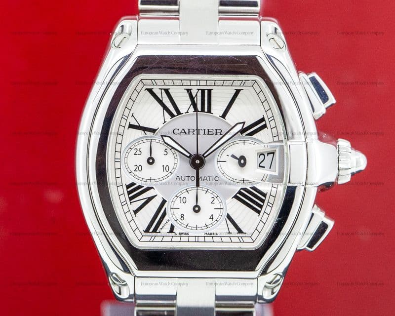 Cartier Roadster Chronograph Silver Dial SS / SS