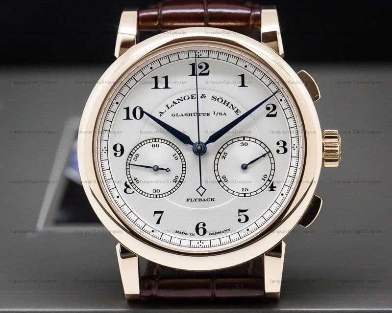 A. Lange and Sohne 1815 Chronograph 18K Rose Gold Silver Dial