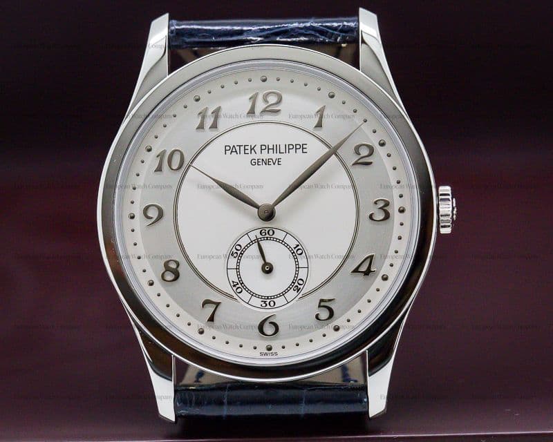 Patek Philippe Calatrava Platinum Silver Dial Arabic Numerals