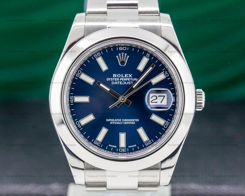 Rolex Datejust II Oyster Bracelet SS Blue Dial 41MM