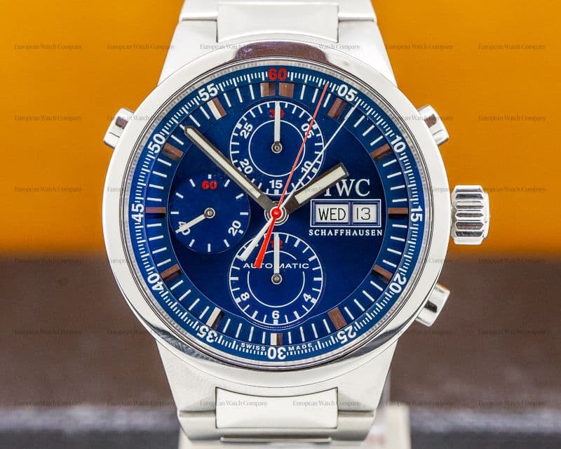 IWC GST Split Second Chronograph SS Blue Dial