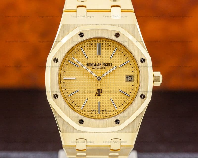 Audemars Piguet Royal Oak Jumbo 15202 18K Yellow Gold / Gold Dial UNWORN