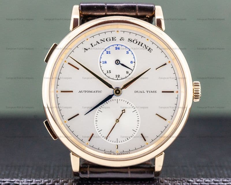 A. Lange and Sohne Saxonia Dual Time 18K Rose Gold