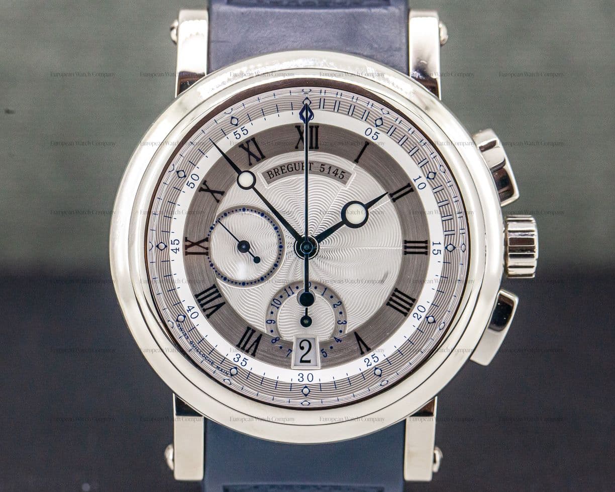 Breguet Marine Chronograph 18K White Gold / Rubber