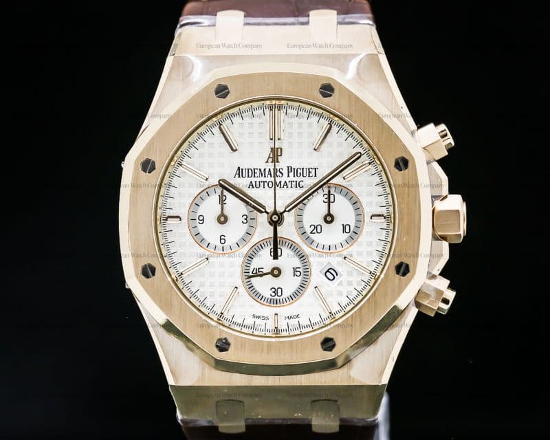 Audemars Piguet Royal Oak Chronograph Silver Dial / Brown Strap UNWORN