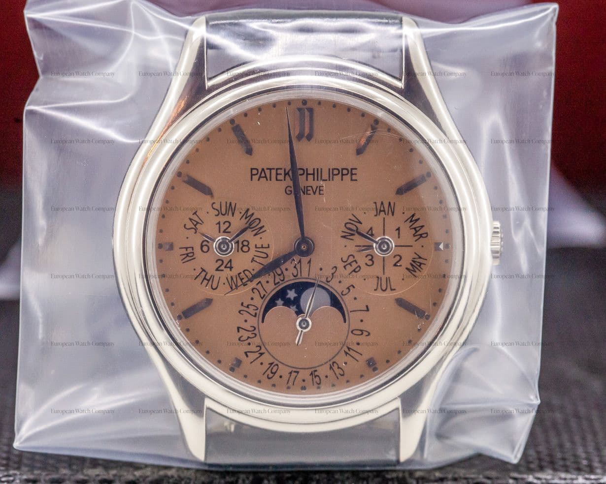 Patek Philippe Perpetual Calendar SALMON DIAL 18K White Gold SEALED