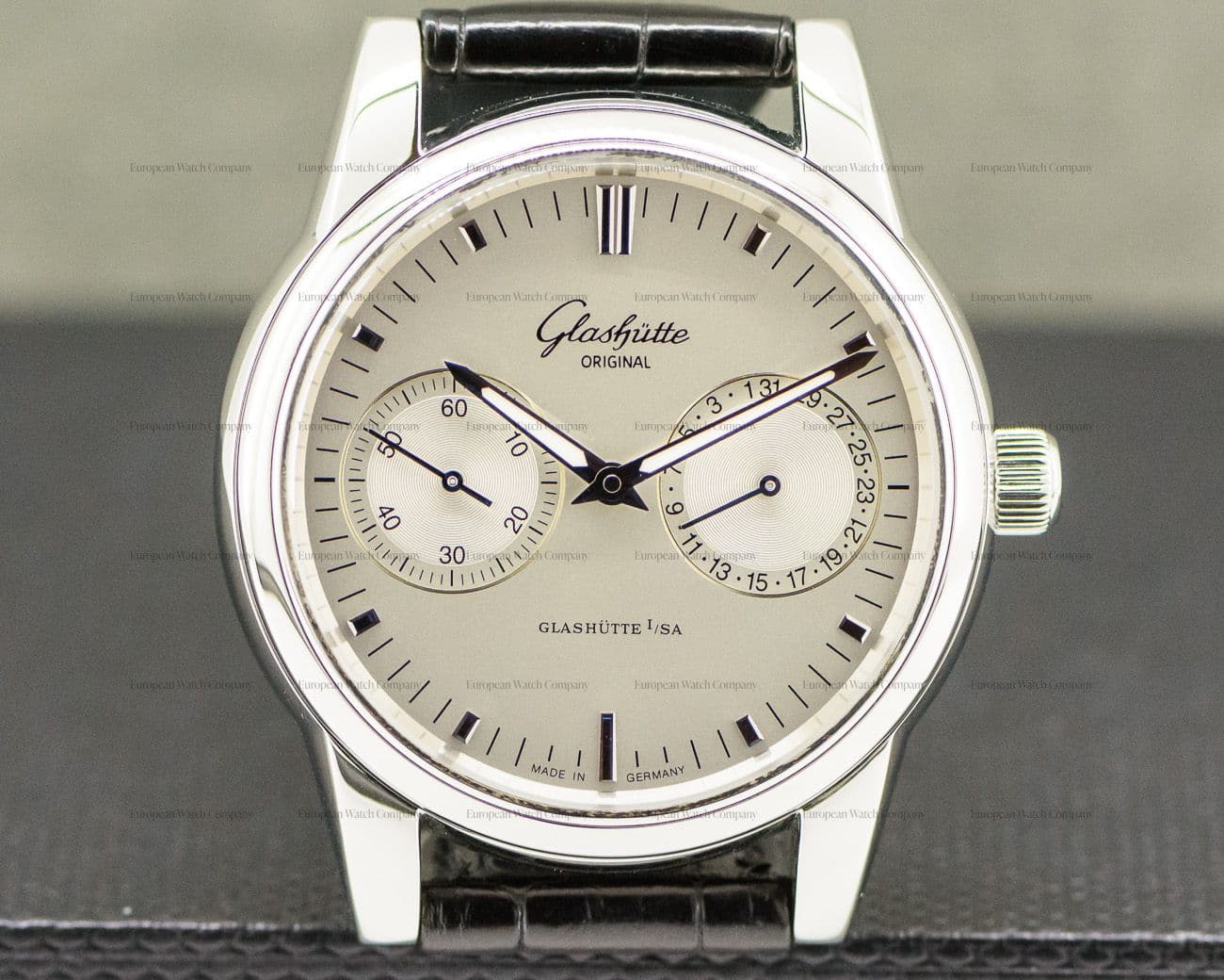 Glashutte Original Senator Hand Date SS Silver Dial