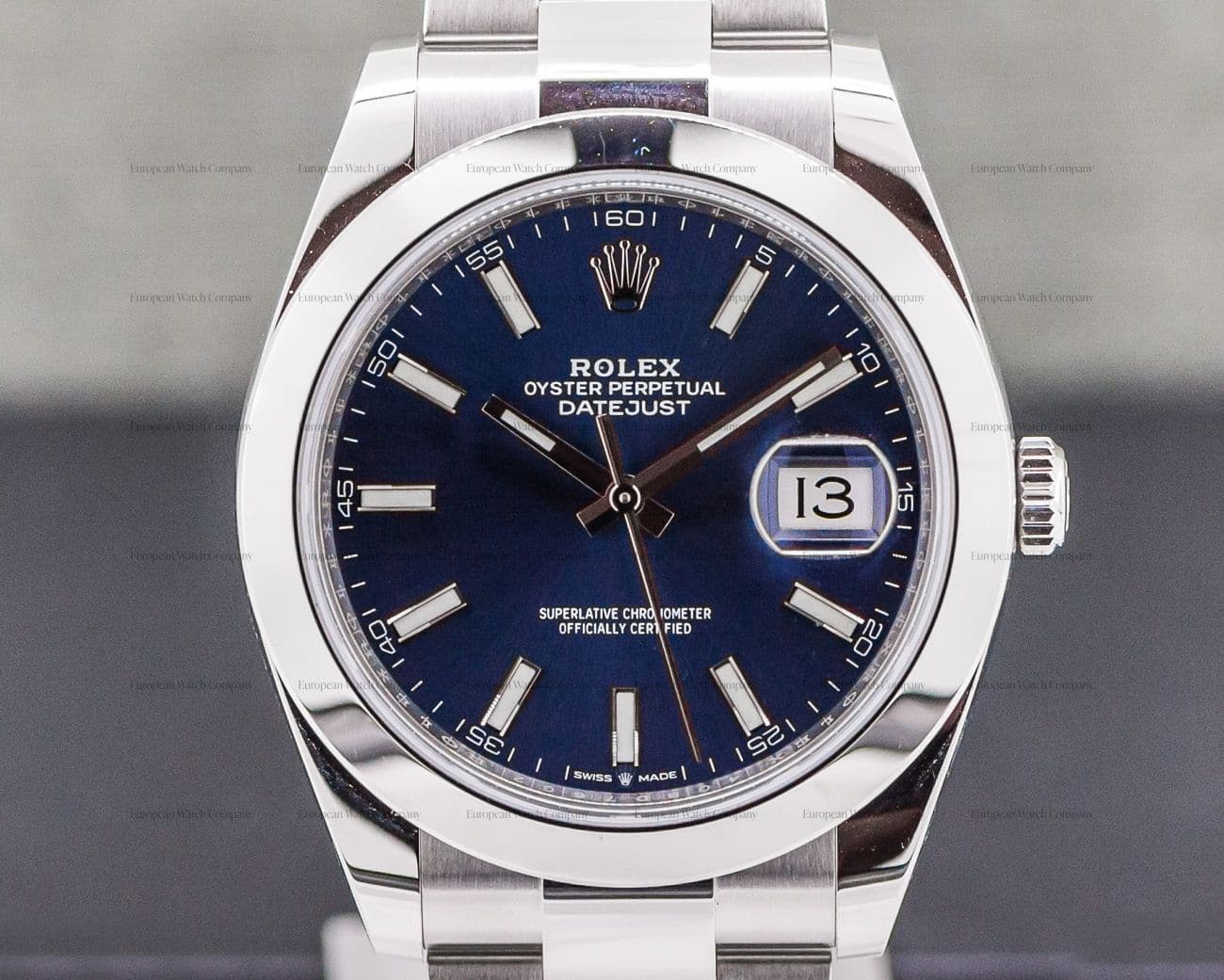 Rolex Datejust 41 Blue Stick Dial SS Jubilee