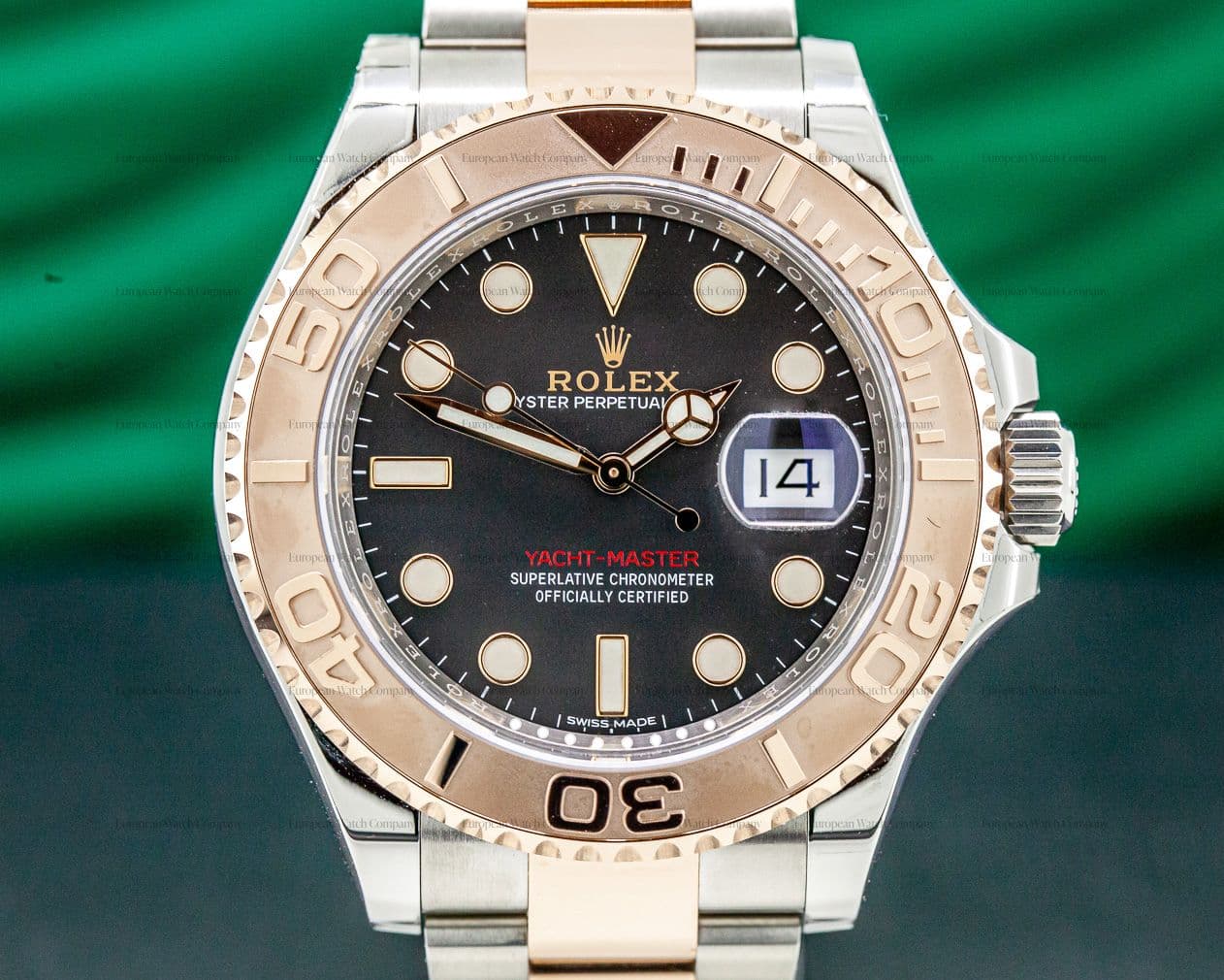 Rolex Yacht Master 18K / SS Matte Black Dial UNWORN