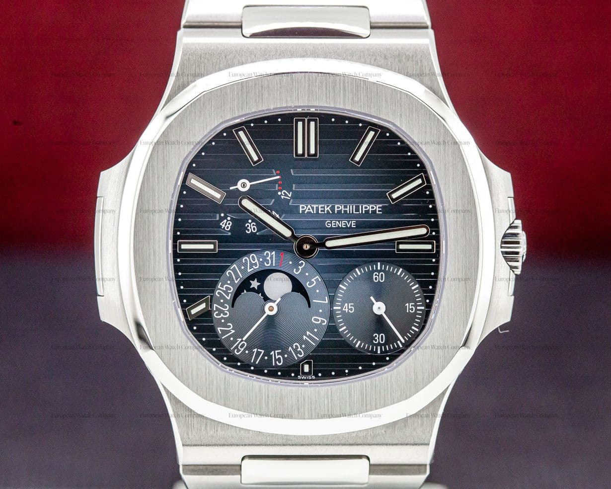 Patek Philippe Jumbo Nautilus Moonphase Power Reserve SS UNPOLISHED