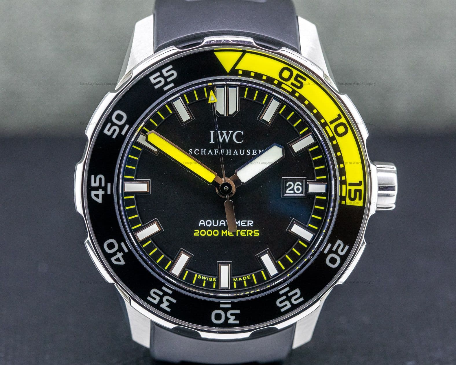IWC Aquatimer 2000 Black Dial SS / Rubber