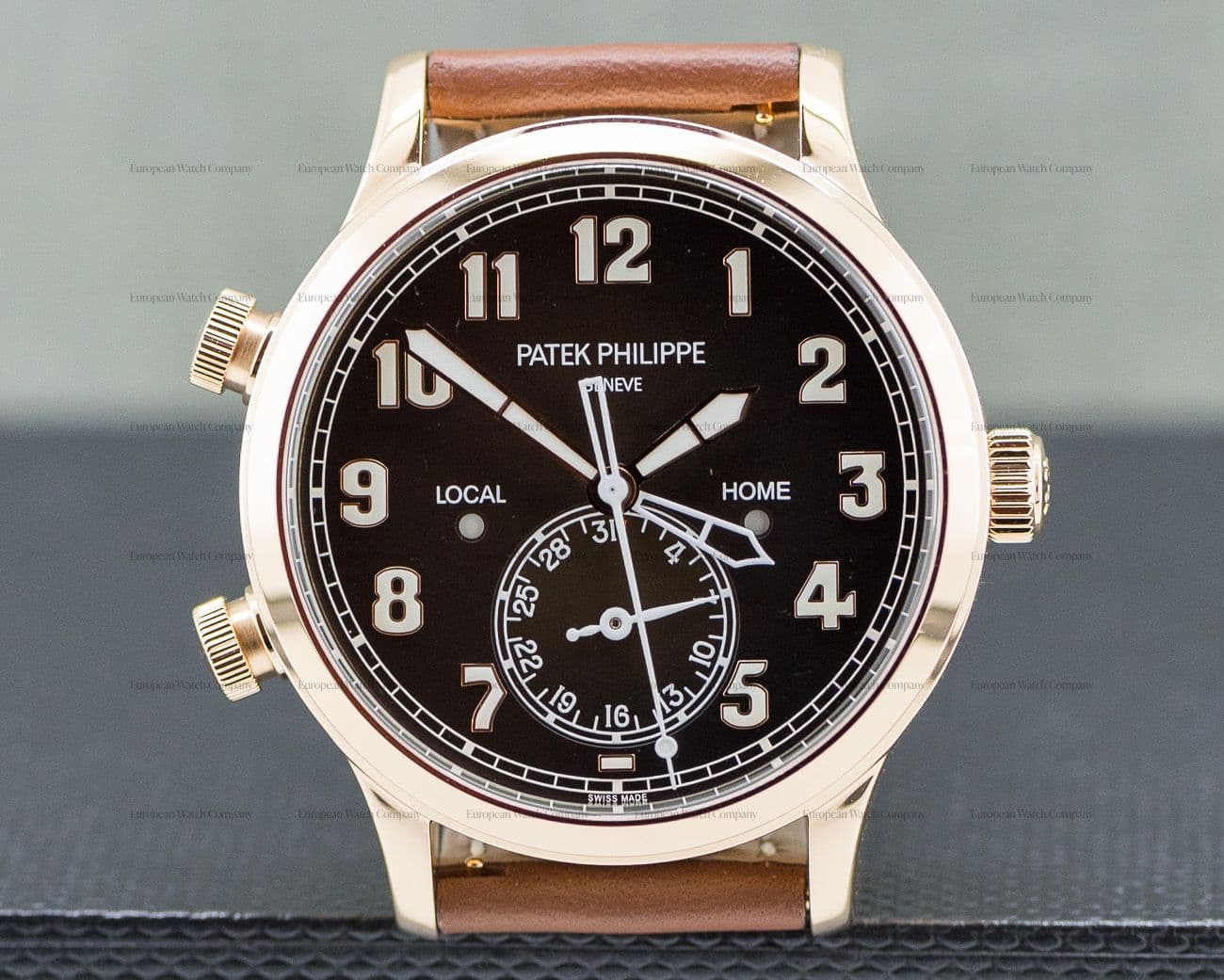 Patek Philippe Calatrava Pilot Travel Time 18k Rose Gold UNWORN